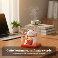 Solar Waving Lucky Cat, Dashboard Decor, Cartoon, Random Color