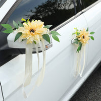 Wedding Car Flower Decoration Artificial Flowers Door Handle Flower Lightweight
