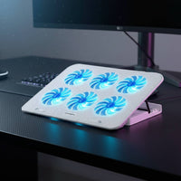 Laptop Cooling Stand with Fans Adjustable Laptop Cooling Stand Stable Notebook Riser for Esports Participants, Desk