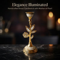 Brass Candle Holder, Retro Aesthetic for Home Decor & Business Gifts