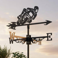Metal Outline Weathervane Easy Installation Decorative Weathercock for Garden
