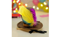 Miniature Top Hat with Feathers Feathered Miniature Top Hat Retro