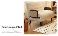 Foldable Design Single Folding Sofa Bed Retro design transformable Armchair Bed Space-Saving Multi-Functional Furniture two-wayUse for Apartment Dwellers, Homeowners, Office Workers, Small Spaces, Study Room, Bedroom