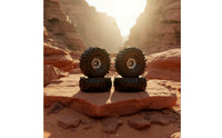 4 Pieces RC Crawler Tire with Beadlock Rim off-Road Beadlock Wheels RC Wheel and Tire Assembly Deep Groove for Hobbyists