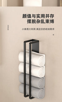 免打孔壁挂式毛巾杆卫生间毛巾挂杆架子洗手间浴巾架挂毛巾置物架