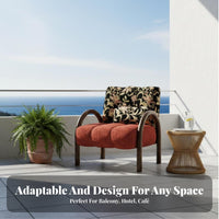 Arched spine Armchair Rustic Minimalist aesthetic Single Sofa Minimalist Design Soft padding for Interior Designers