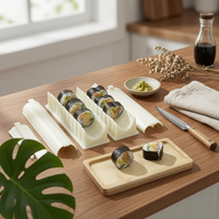 7 Pieces Sushi Press Kit Easy to Use Sushi Press Set Beginner Easy-to-Use Culinary Prep Tool