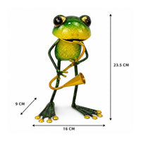 Frog Figurine Decorative Frog Statue Ornament for Balcony