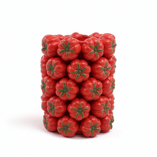 Tomato Vase Home Decor Decorative for Dining Table, Shelf
