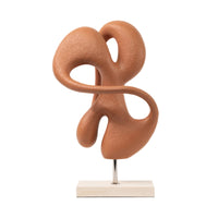 Abstract Sculpture Geometric Resin Sculpture Textured Modern Ornament for Living Room, Entryway, Public Lobby