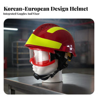 Firefighter Salvage Headgear Heat Resistant F2 Salvage Helmet Impact Resistant Firefighter Guard Ed Hard Hat for Firefighters, Firefighting Areas