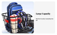 Large Capacity Cycle Rear Basket Long-Lasting Rear Bike Rack Basket Heavy Duty for Students, Grocery Shopping, Running Errands