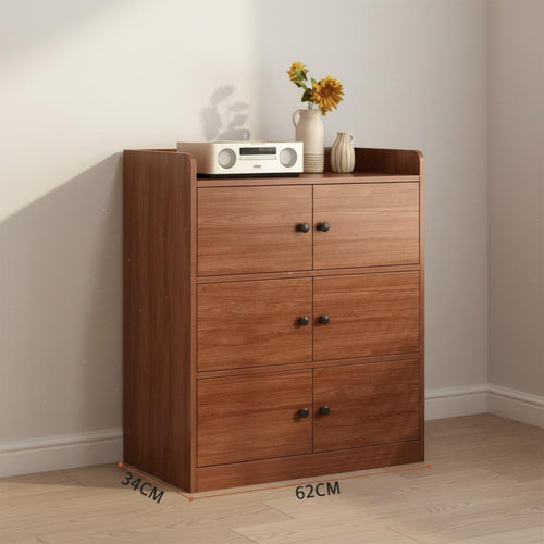 1 Piece Storage Cabinet Freestanding Cupboard Organizer Storage Cabinet with Doors High Capacity Wooden Furniture Suitable for Bedroom Living Room Hallway