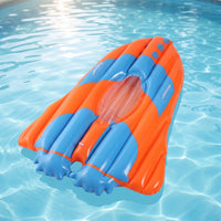 Inflatable Water Board with Window Two-chamberChamber Inflatable Surfboarding Easy to Inflate Pool Lounger with Handles for Kids, Young Children