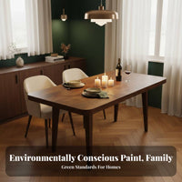 Rectangular Pedestal Table Nordic Design Dining Furniture Grain Kitchen Island for Homeowners, Hosts, Living Room, Home Office, Morning Dining Corner