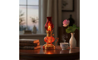 LED Oil Lamp Imitation Smokeless Wavering Glow Table Lamp Energy Efficient Vintage Windproof Lantern Lantern for Buddhists, Housewarming, Altar
