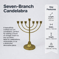 Retro Candelabra Metal Candle Holder for Wedding Decor