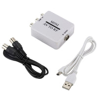 Plug-and-Play Audio-Video to RF Converter Compatible Audio-Video to RF Modulator Simple Setup Converter Box Stable for TV Hookup
