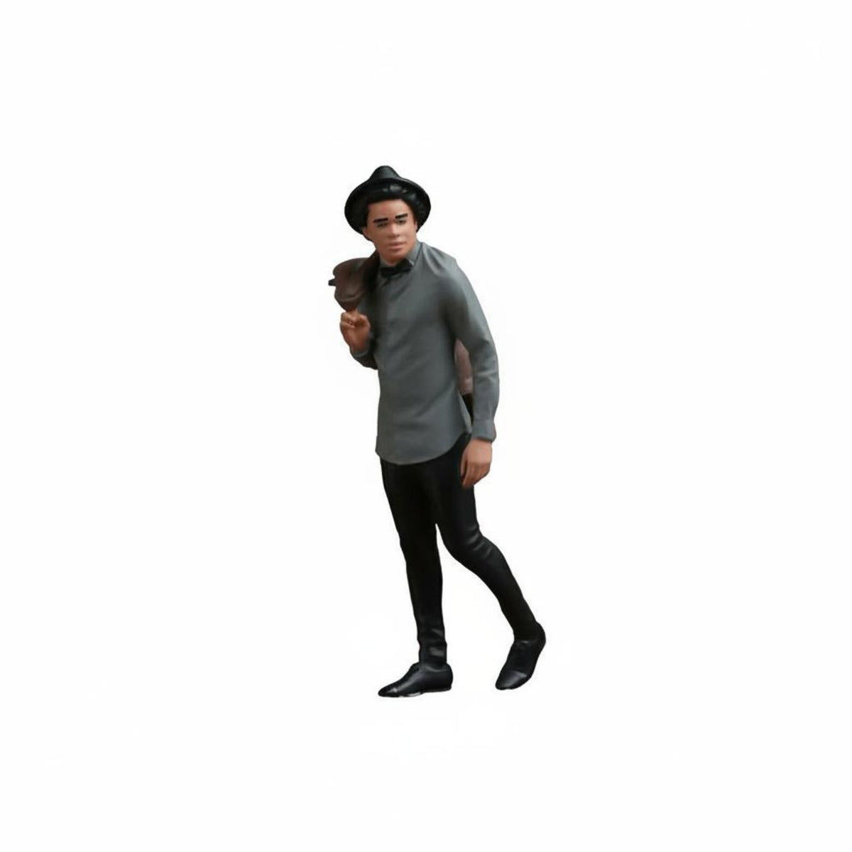 Miniature Man Figure with Jacket High Detailed Miniature Man Model Resin People Figure with Hat for Collectors