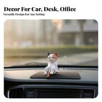 Tiny Feline Figurine Miniature Size Tiny Feline Figurines Cute & Adorable Resin Kitten Statue for Office Desk, Computer Screen