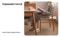 Woven Rear Side Chair Sturdy Wood Frame Household Furniture Vintage Design Ergonomic Rearrest for Homeowners, Families
