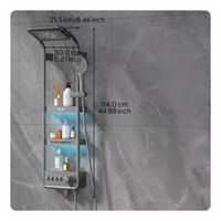 360° rotating rainfall shower head