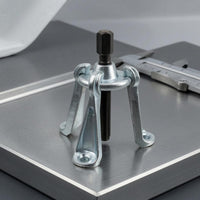 Forged Cr-V Steel Three-Jaw Puller Threaded Screw 3-Jaw Puller Hex Head Silver Metal Finish