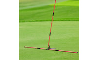 Alignment Golf Swing Training Aid Adjustable Golf Swing Guide with Rods Instant Feedback Equipment Muscle Memory for Golfers, Beginners, Practice Mat
