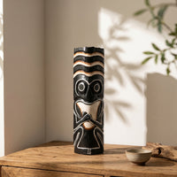 Tribal Pole Ornament Tribal Pole Figure Boho Figure on Stand Cafe