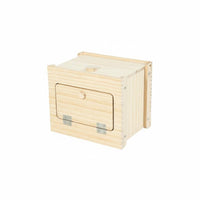 Solid Wood Wooden Bird Hatching Box Warm and Secure Pet Supply Includes Perch for Aviary