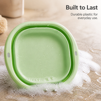 Foldable Portable Plastic Basin for Travel, Foot Soaking, Laundry, and Home Use