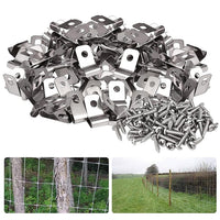 Stainless Steel Wire Clips for Fencing - Attach Wire to Wood or Metal Posts