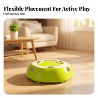 Cat Toy with Retractable Play Track | Rechargeable Kit, Low-Profile Compact Design, 6-Hole Cat Teaser Toy, for Boredom Relief