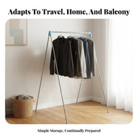 Foldable three-leggedod Drying Rack Floor-Standing Portable Garment Stand for Balcony
