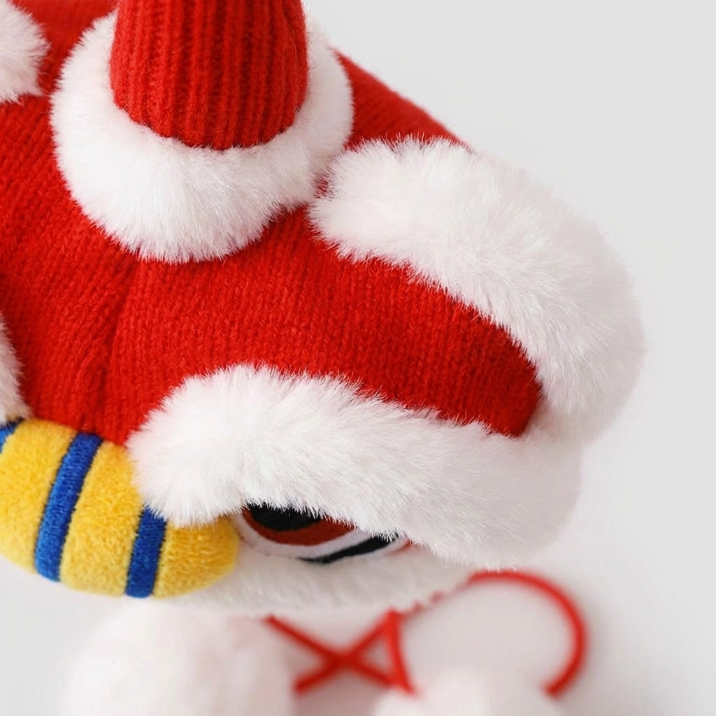 Lion Dance Hat, Pet Costume Hat, Festive Pet Headdress, New Year Pet Hat, Dance Lion Pet Costume, Pet Celebration Hat