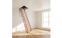 Retractable Loft Staircase Overhead-Mounted Folding Attic Ladder with Attic Entry panelSaving Pull down Attic Steps for Homeowners, Mezzanine