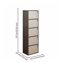 Narrow Footwear Storage Unit Space Saving Narrow Shoe Rack Multifunctional Entryway Cabinet for Apartment Dwellers, Families, Corner, Small Areas