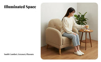 Upholstered Loveseat Simple Design Upholstered Two-Seater Modern Artistic Comfortable for Business Owners, Lounge Area, Lobby