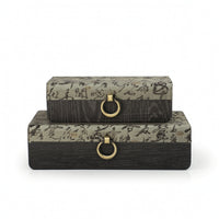 Wooden Storage Box with Hinged Lid Compact for Wardrobe