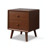 Nightstand with Open Storage Compact Nightstand with Drawers Stable for Bedroom