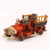 Vintage Fire Truck Model - Red Iron
