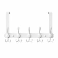 Over-the-Door Hook Rack Space-Saving Hardware Heavy-Duty for Bedroom, Entryway