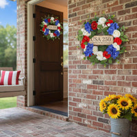 USA 250 Wreath Sturdy Construction Independence Day Wreath Easy to Clean