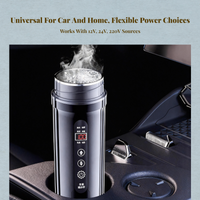 Car Kettle, 12V/24V, Stainless Steel, Portable, Camping