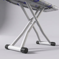 Padded Standing Ironing Board Space-Saving Ironing Board with Tray Compact Stable for Laundry Room, Apartment, Home