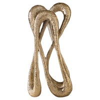 Indian European Light Luxury Antique Gold Metal Sculpture for Living Room Entryway