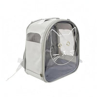 Cat Face Backpack Carrier Ventilation Holes Transparent Cat Carrier Zip-Around