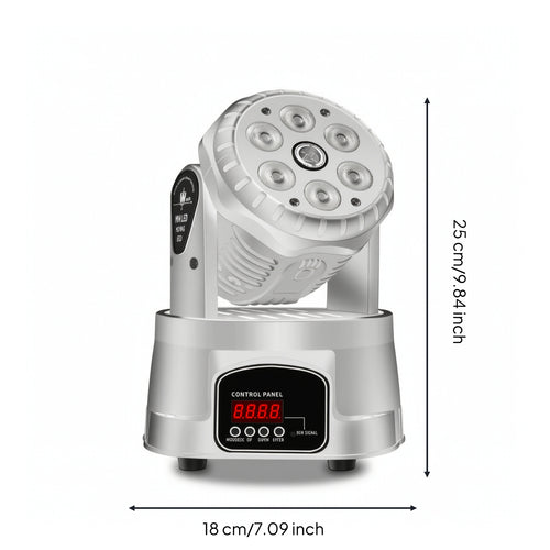 Bright Moving Head Par Light Sound-Activated LED Stage Light with Rotating Yoke Compact Lighting Fixture Professional for Performers