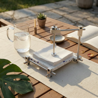 Acrylic Paper Towel Stand Upright Countertop Napkin Holder Modern Design