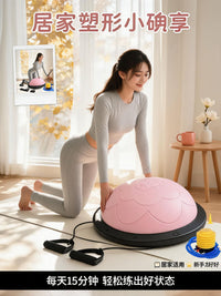 Half-Ball Yoga Balance Trainer with Resistance Bands
